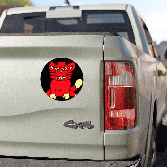 Demon Monster Cat Halloween Fun Horror Devil Horns Car Magnets