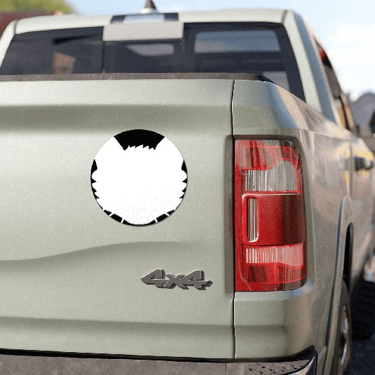 Cat Face Silhouette Kitten Head Outline Outline Car Magnets