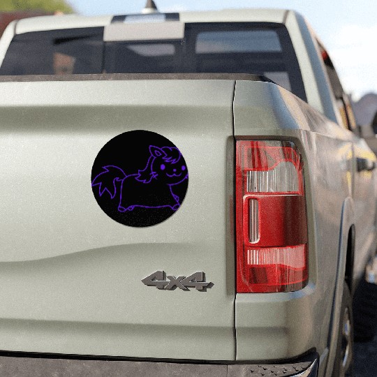 Little Pony Cat Face Little Small Horse Riding Fun Car Magnets
