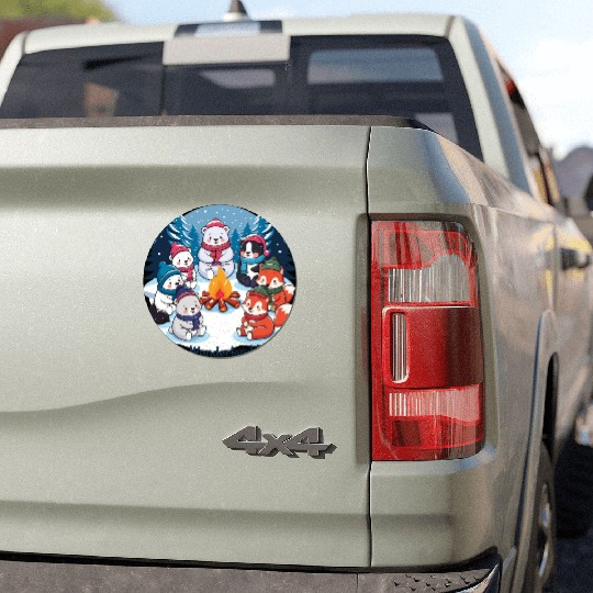 Winter wonderland vibes Car Magnets