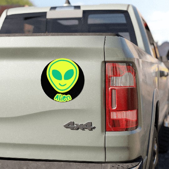 green alien Car Magnets