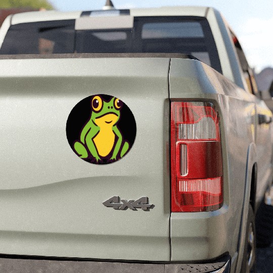 A Big Little Green Frog Car Magnets
