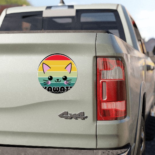 Kawaii Cat Face, Cat Lovers Car Magnets