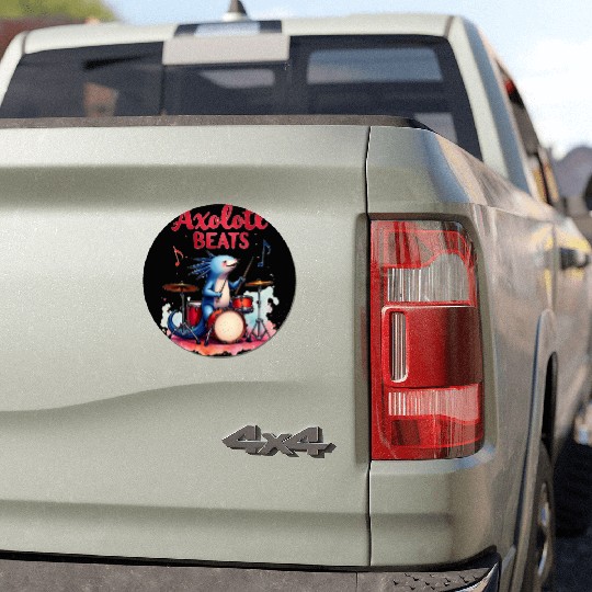 Xolotl Beats Axolotl Funny: Cute Axolotl Car Magnets