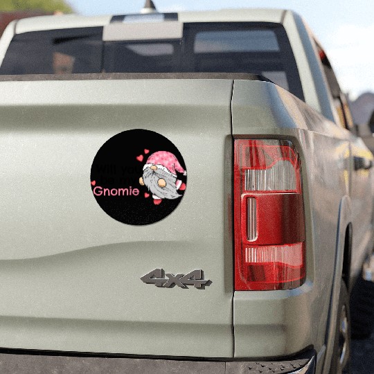 Gnomes Valentines Revelin, Valentines Retro Car Magnets