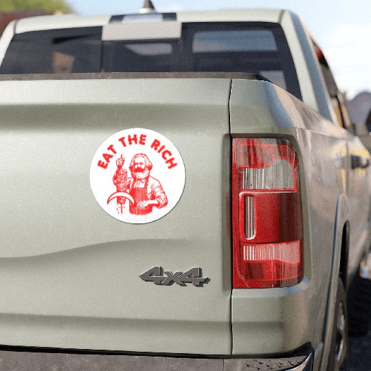 Eat the rich Karl Marx Eat Doner Kebab Rich Car Magnets