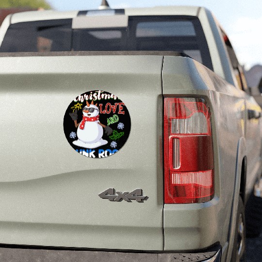 Rocky Christmas: Santa Claus Concert In Punk Rock Car Magnets