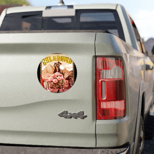 Oklahoma Cowgirl Stamp Car Magnets