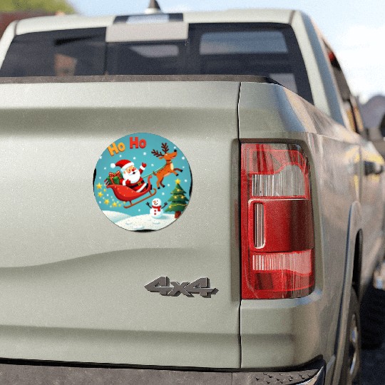 Santa Clause waving " HO-HO" Car Magnets