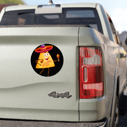 Mexican Happy Cartoon Funny Food Nachos Character Car Magnets