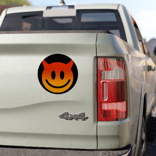 Cute Devil Face – Mischief with a Grin Car Magnets