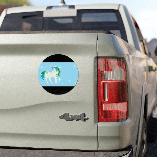 Fantasy unicorn - aqua blue - design for kids Car Magnets