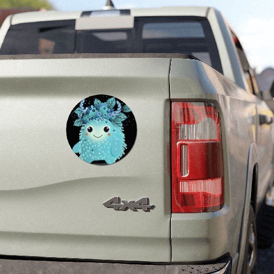 Cute Blueberry Monster - Fruity and Playful Car Magnets