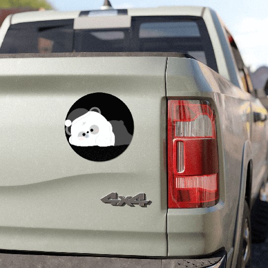 Tired Panda Car Magnets