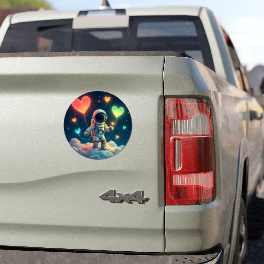 Astronauts are full of love Car Magnets