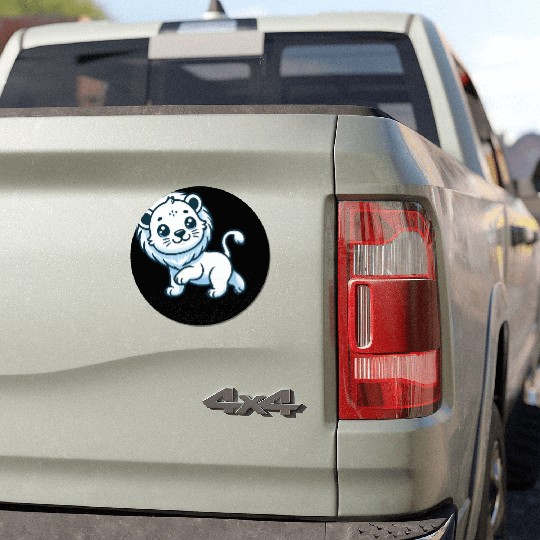 Fearless lion cub Car Magnets