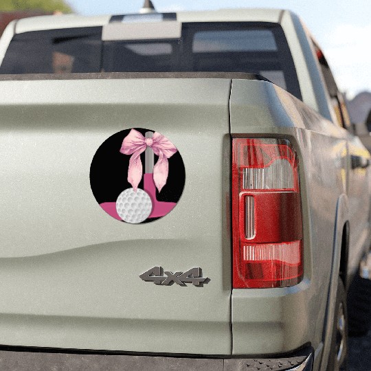 Coquette Bow Mini Golf Golfer Mothers Day Car Magnets