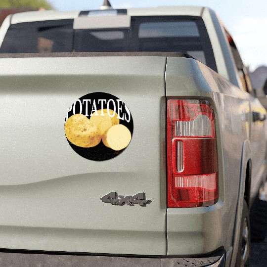 Earthy Potato Graphic Car Magnets