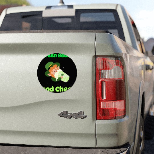 Green Beer Good Cheer Car Magnets