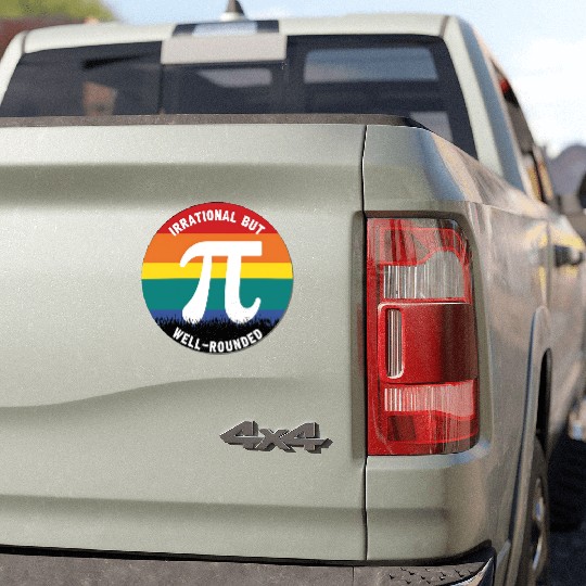 Funny Math Pi Symbol | LGBTQ+ Pride Car Magnets