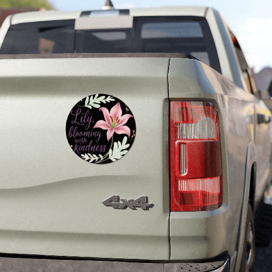 Lily, blooming with kindness Car Magnets