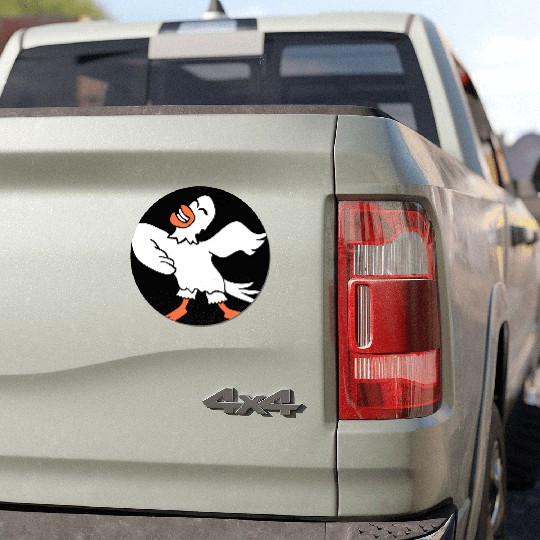 Seagull bird dances happily celebrates cheerful Car Magnets