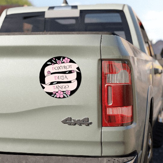 Foxtrot Delta Tango - Floral Subtle FDT Car Magnets