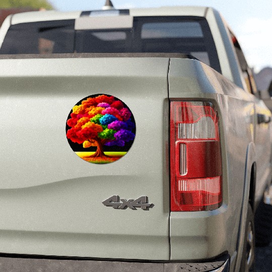 Rainbow colours Spectrum Tree Car Magnets