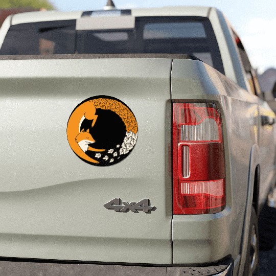 Fox Circle Car Magnets
