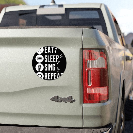 Eat Sleep Sing Repeat Singing Singer Car Magnets