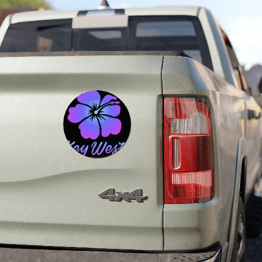 Key West Hibiscus Car Magnets
