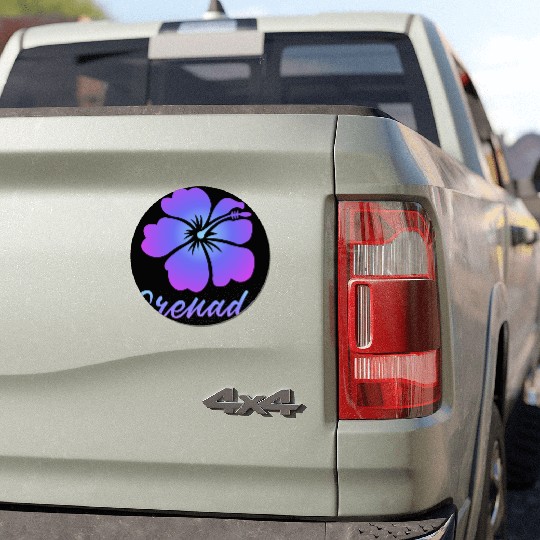 Grenada Hibiscus Car Magnets