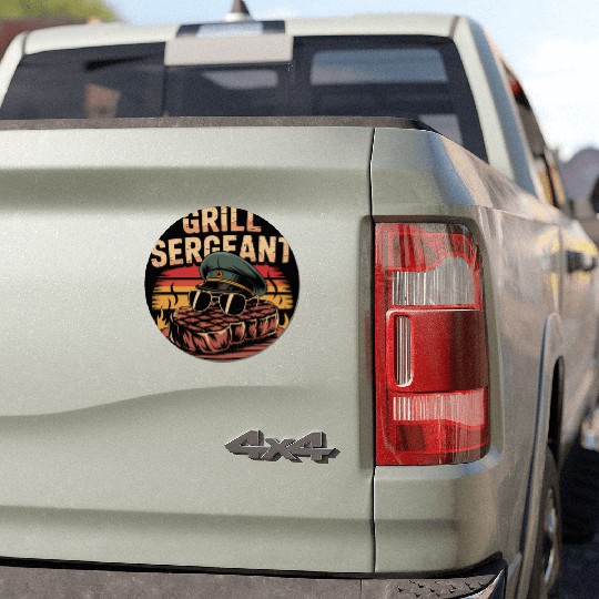 Grill Sergeant BBQ Masterpiece For Cookout Car Magnets