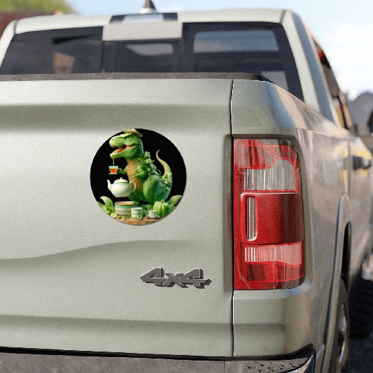 Car Magnets Tea Rex - Thé mignon et amusant Sticker