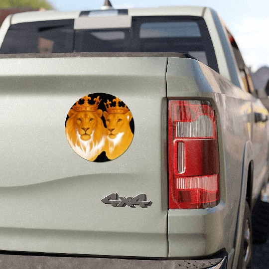 Royal Bond: The King & Queen of the Wild Car Magnets