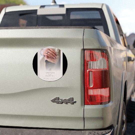 Light Pink Elegant and Minimal Wedding Invitati Car Magnets