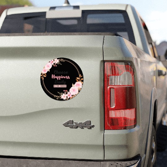 Choose Happiness Floral Frame - Bloom With Joy Car Magnets