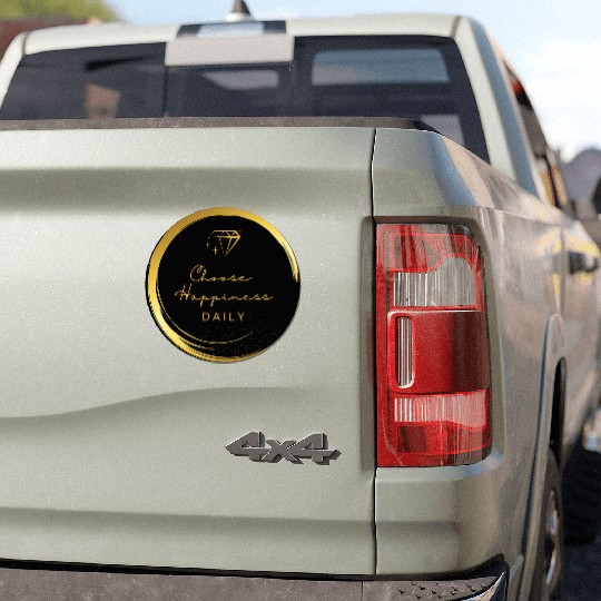 Choose Happiness Luxury Design - Gold Empowerment Car Magnets