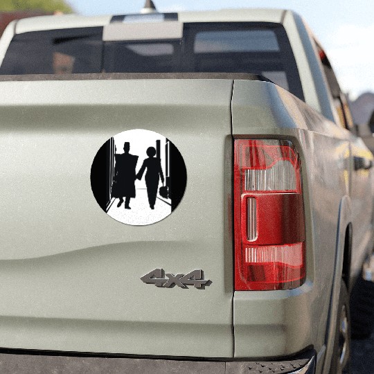 African Couple Stepping Out Car Magnets