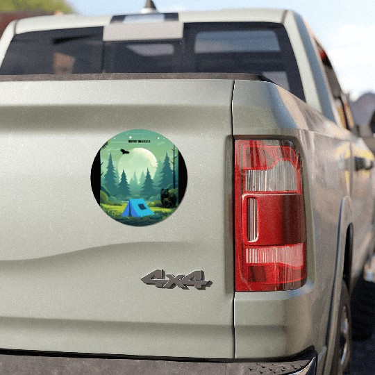 Respect the Locals – Wilderness Camping Warning Car Magnets