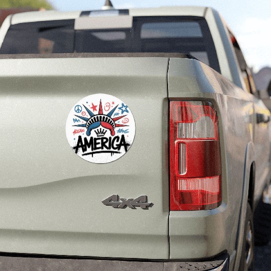 Statue of Liberty USA Graffiti Zero Limit Brand Car Magnets