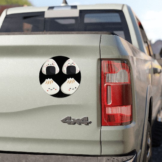 Onigiri and dumpling face character Car Magnets