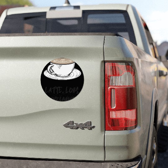 Latte, Lobs and Laughs - Pickleball Coffee Car Magnets