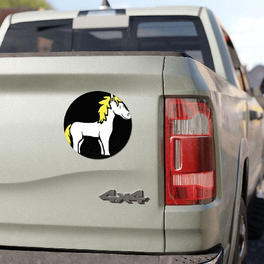 Horse Sweet Pony Foal Horse Girl Cute Comic Fun Car Magnets