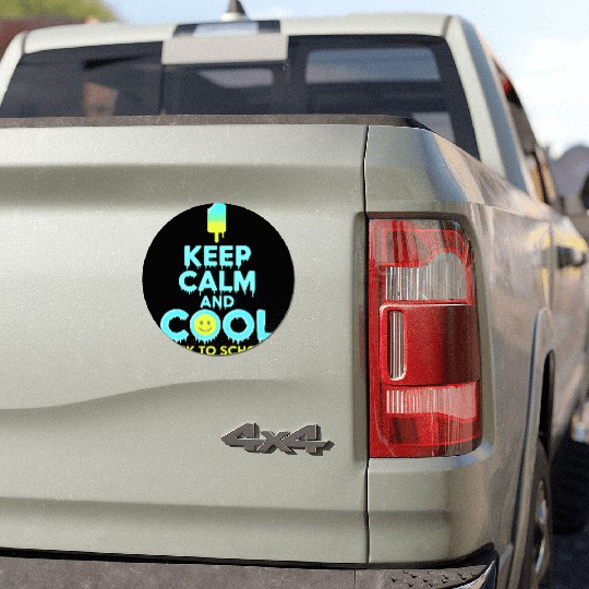 Keep Calm And Back to School Ice Cream Smile Car Magnets