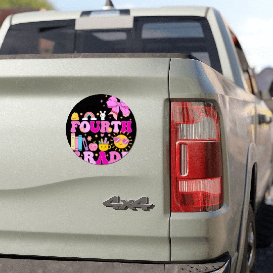 Hello Fourth Grade, Preppy Back to School Car Magnets