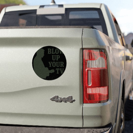 Blow Up Your TV! Dark Green Car Magnets