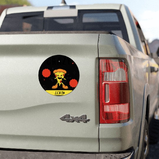 Crazy in Love Pizza – The Happiest Slice Ever  D83C DF55 Car Magnets