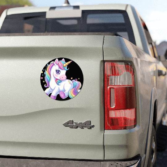 Cute unicorn rainbow fantasy Car Magnets
