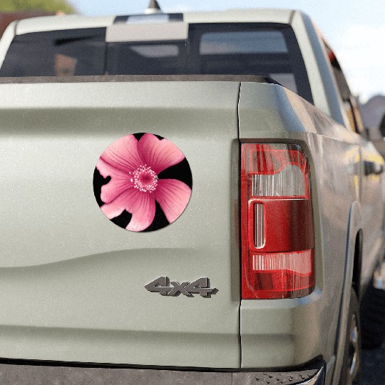 Elegant Pink Hibiscus Floral Design Car Magnets